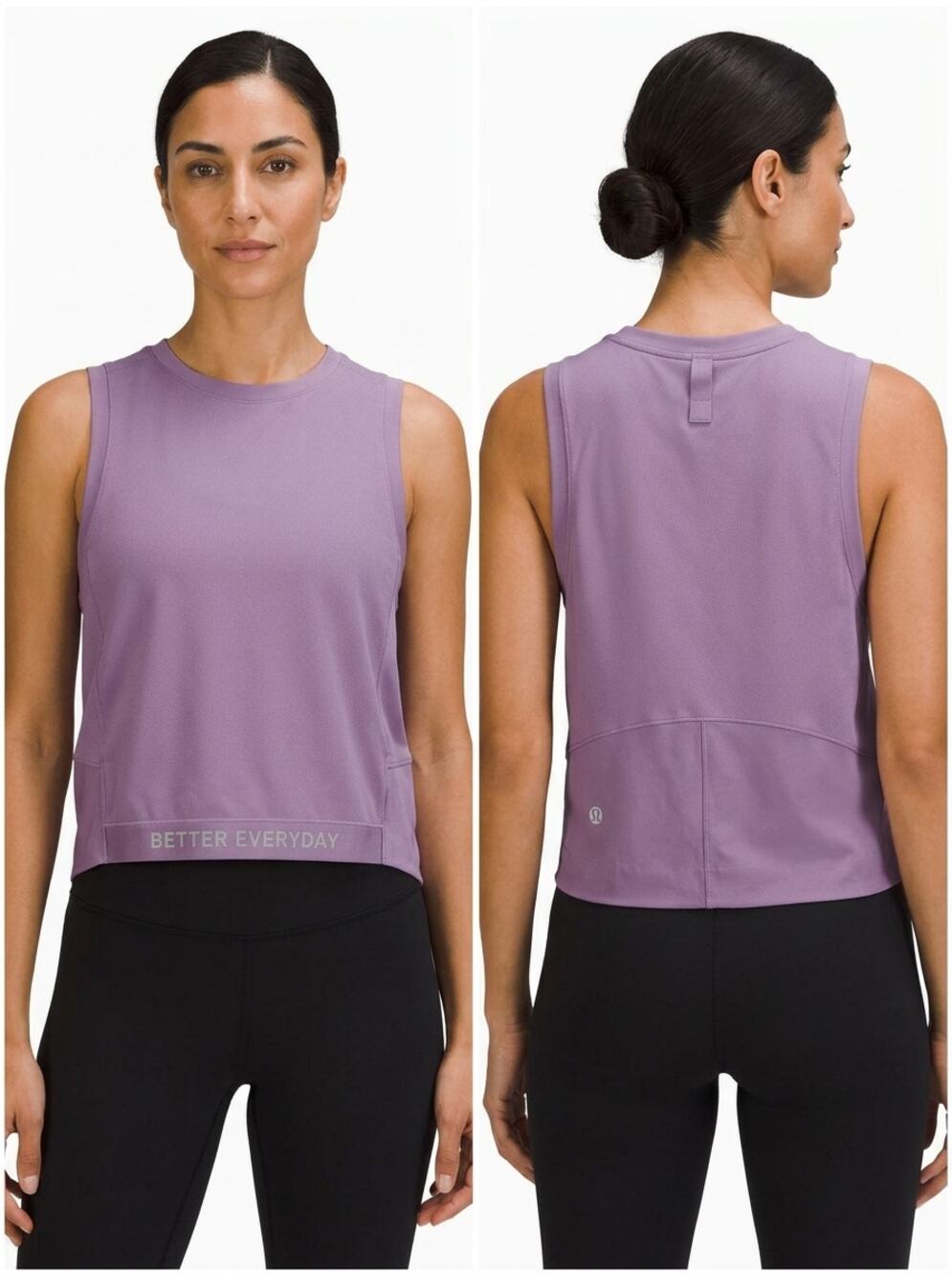 Lululemon Purple Crew Neck Lightweight Tank Top Women See Measurements